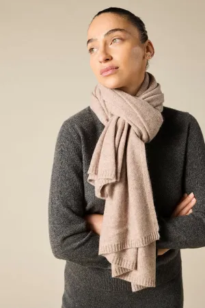 100% Cashmere Scarf in Marle Beige