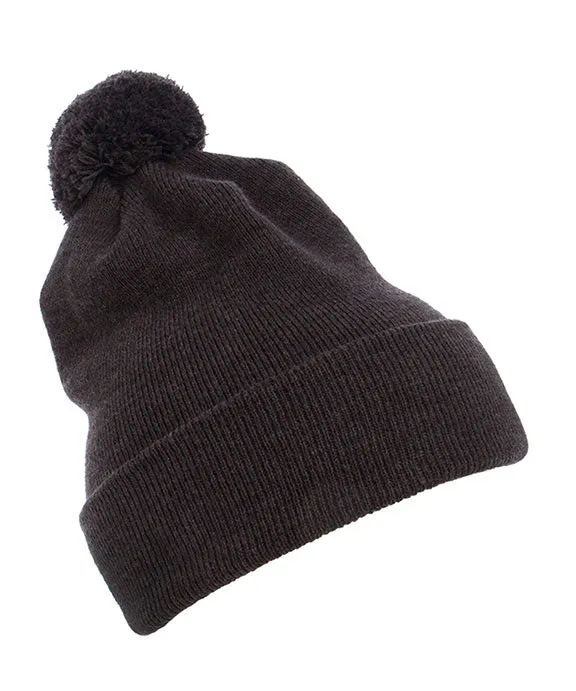 1501P - Yupoong Cuffed Knit Beanie with Pom Pom Hat