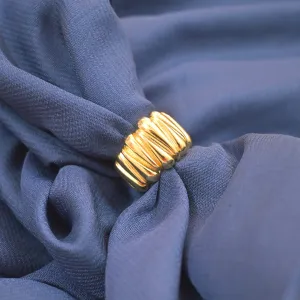 18K Gold Plated Anti Tarnish Chunky Ring