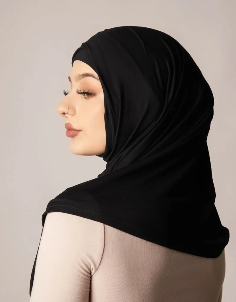 2 Piece Hijab Cap / Scarf - Dark Shades