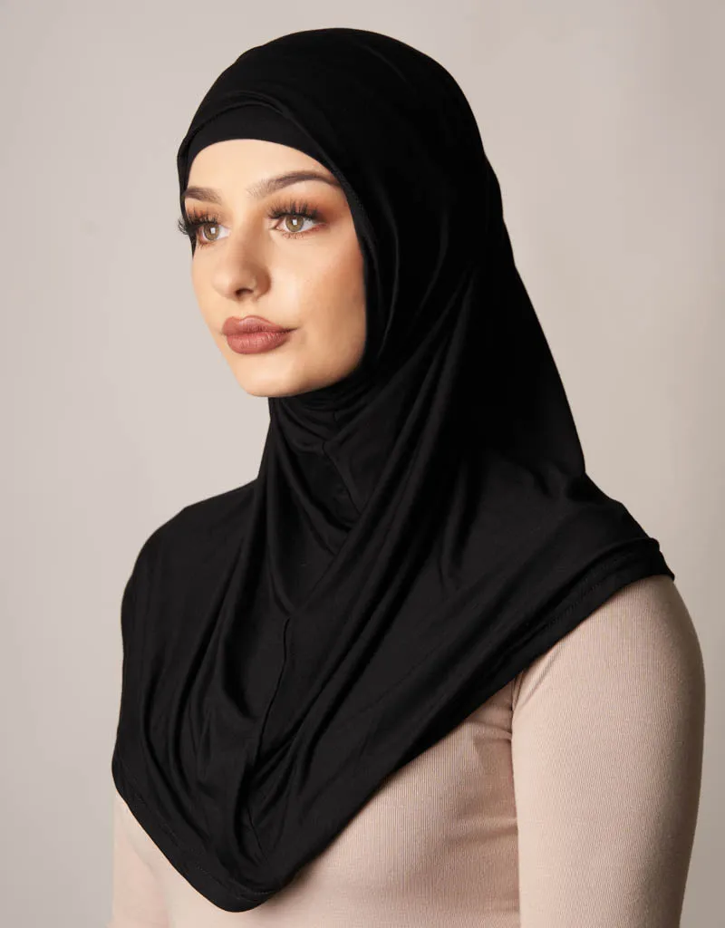 2 Piece Hijab Cap / Scarf - Dark Shades