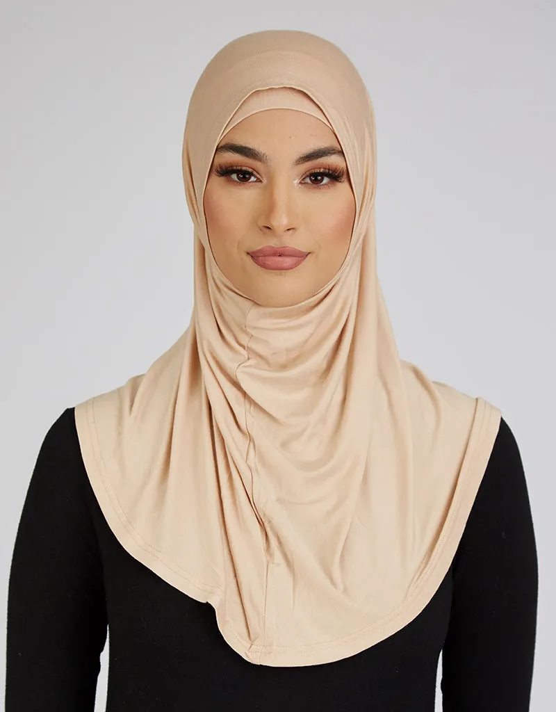 2 Piece Hijab Cap / Scarf - Light Shades