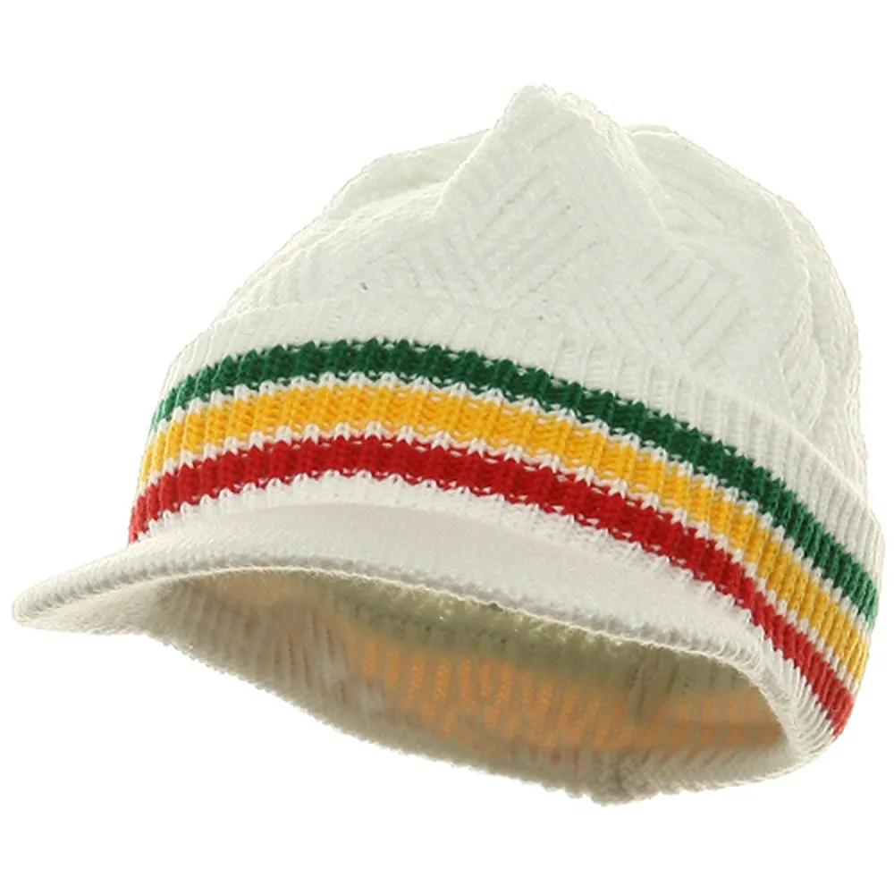 Acrylic Rasta Beanie Visor