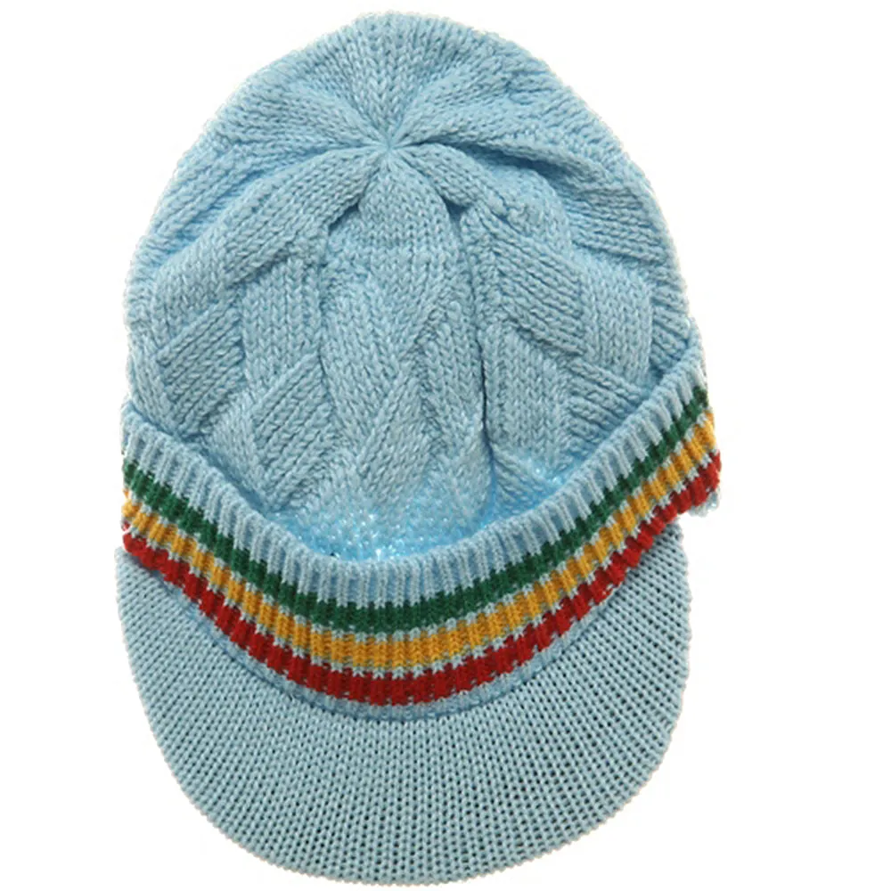 Acrylic Rasta Beanie Visor