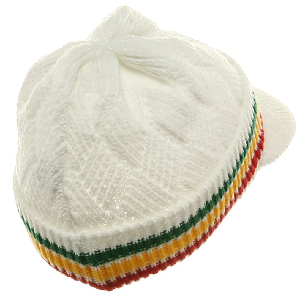 Acrylic Rasta Beanie Visor