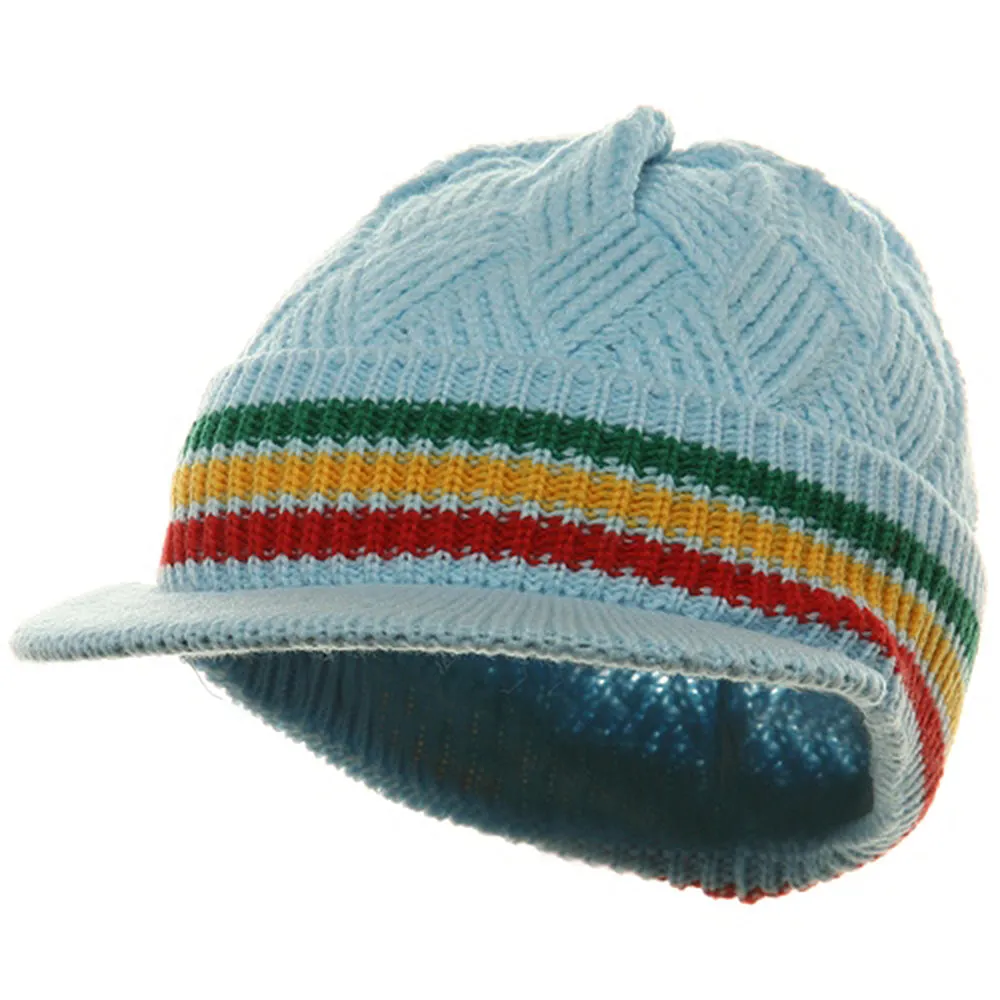 Acrylic Rasta Beanie Visor