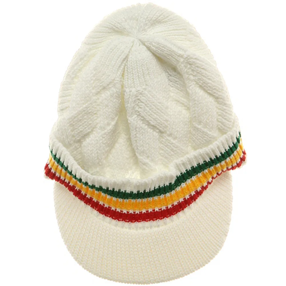 Acrylic Rasta Beanie Visor