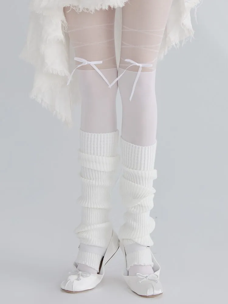 Aesthetic ribbon bow tights