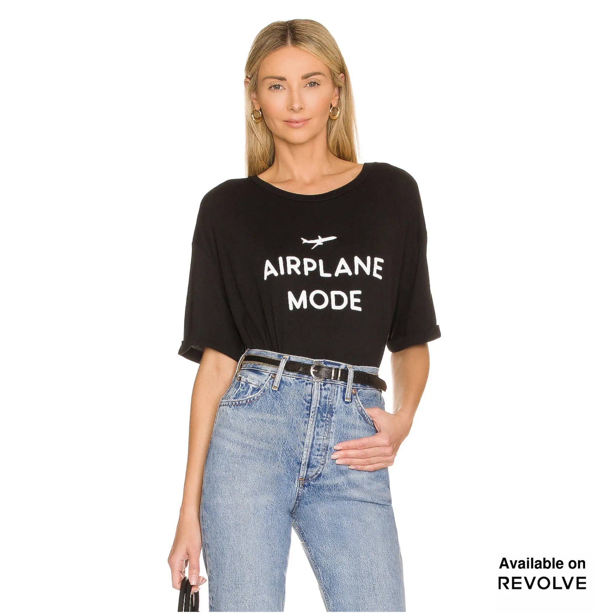 Airplane Mode - Oversized Tee - Black