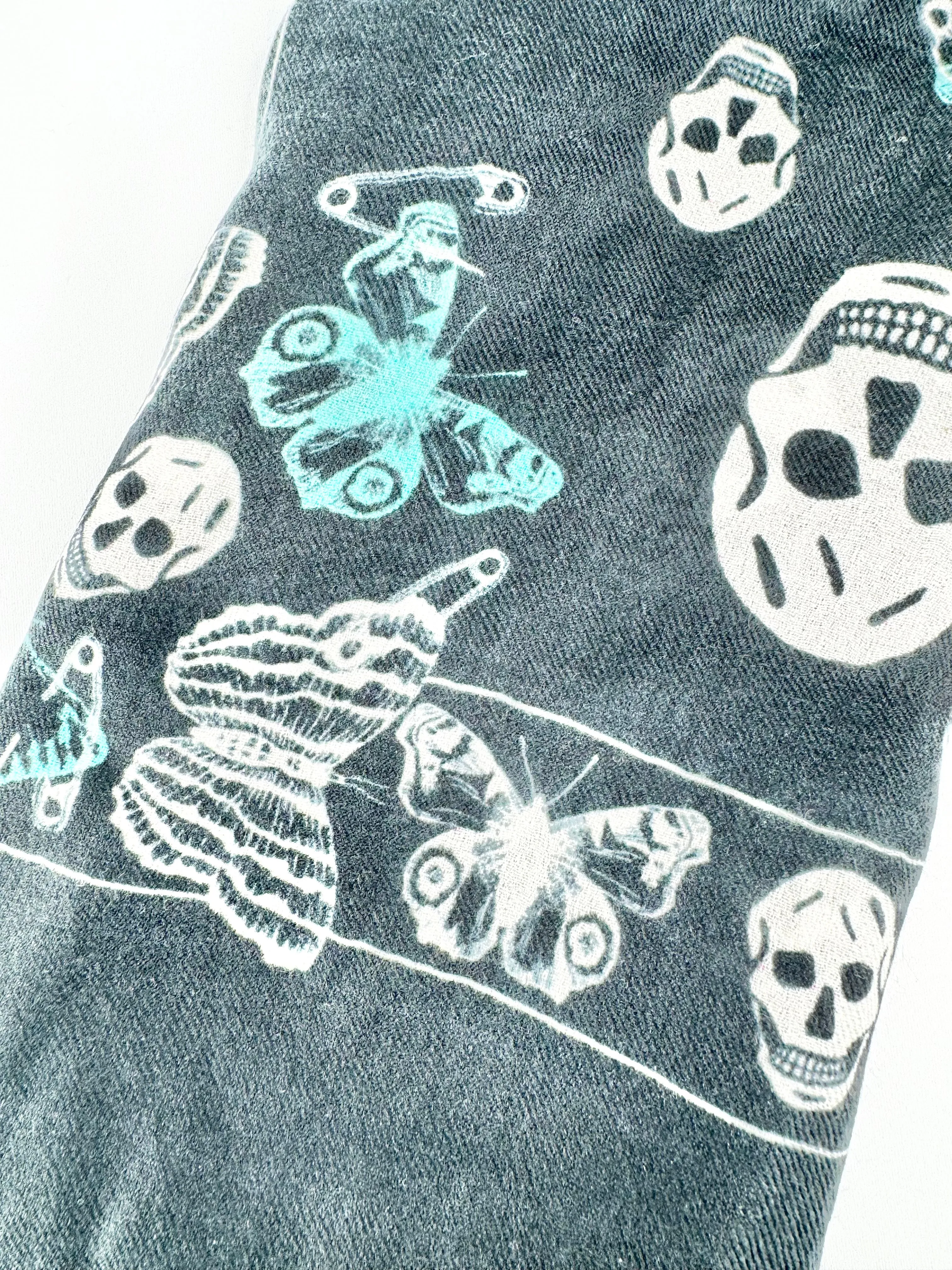 Alexander McQUeen Black Seasonal Butterfly & Skull Scarf