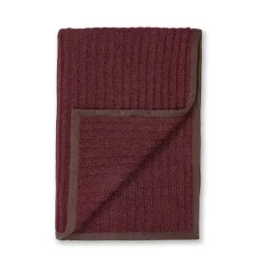 Alicia Adams Alpaca Rib Throw in Burgundy