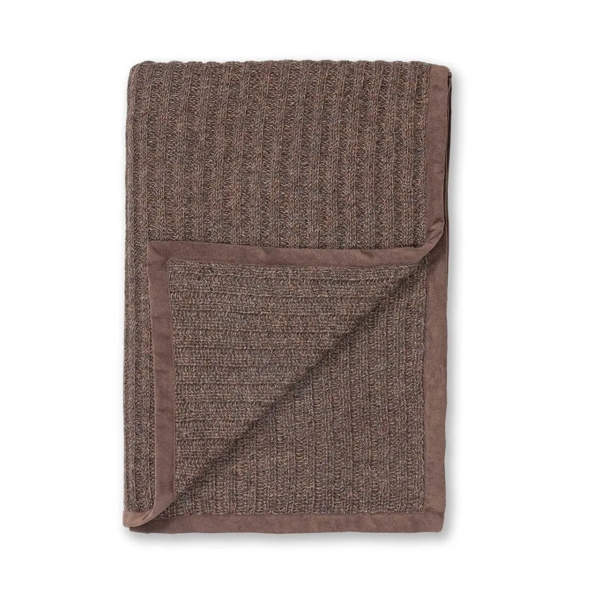 Alicia Adams Alpaca Rib Throw in Fudge