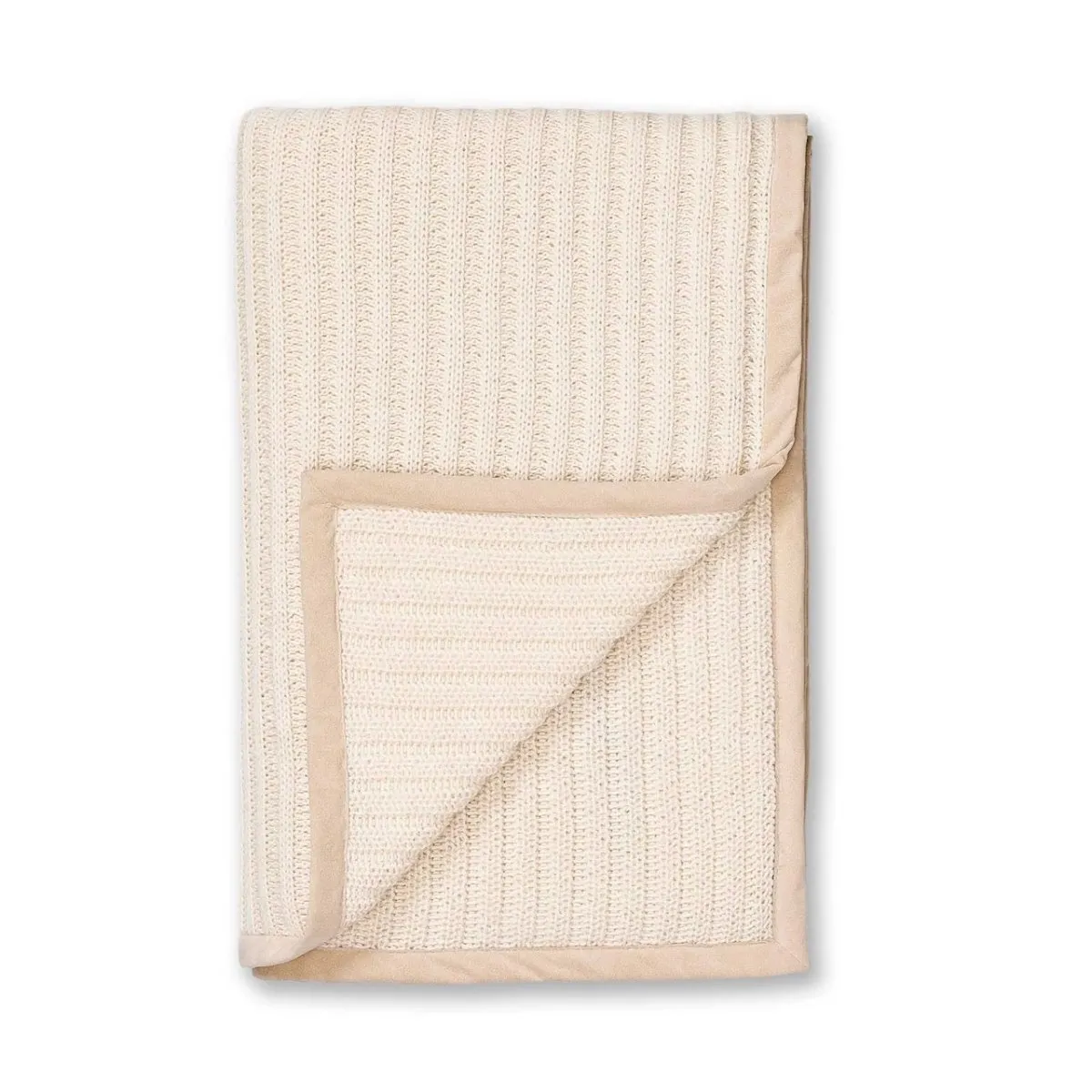 Alicia Adams Alpaca Rib Throw in Ivory