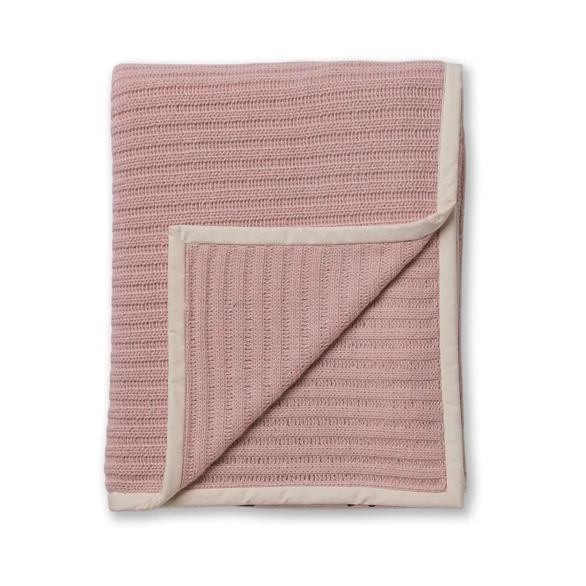 Alicia Adams Alpaca Rib Throw in Pink Powder