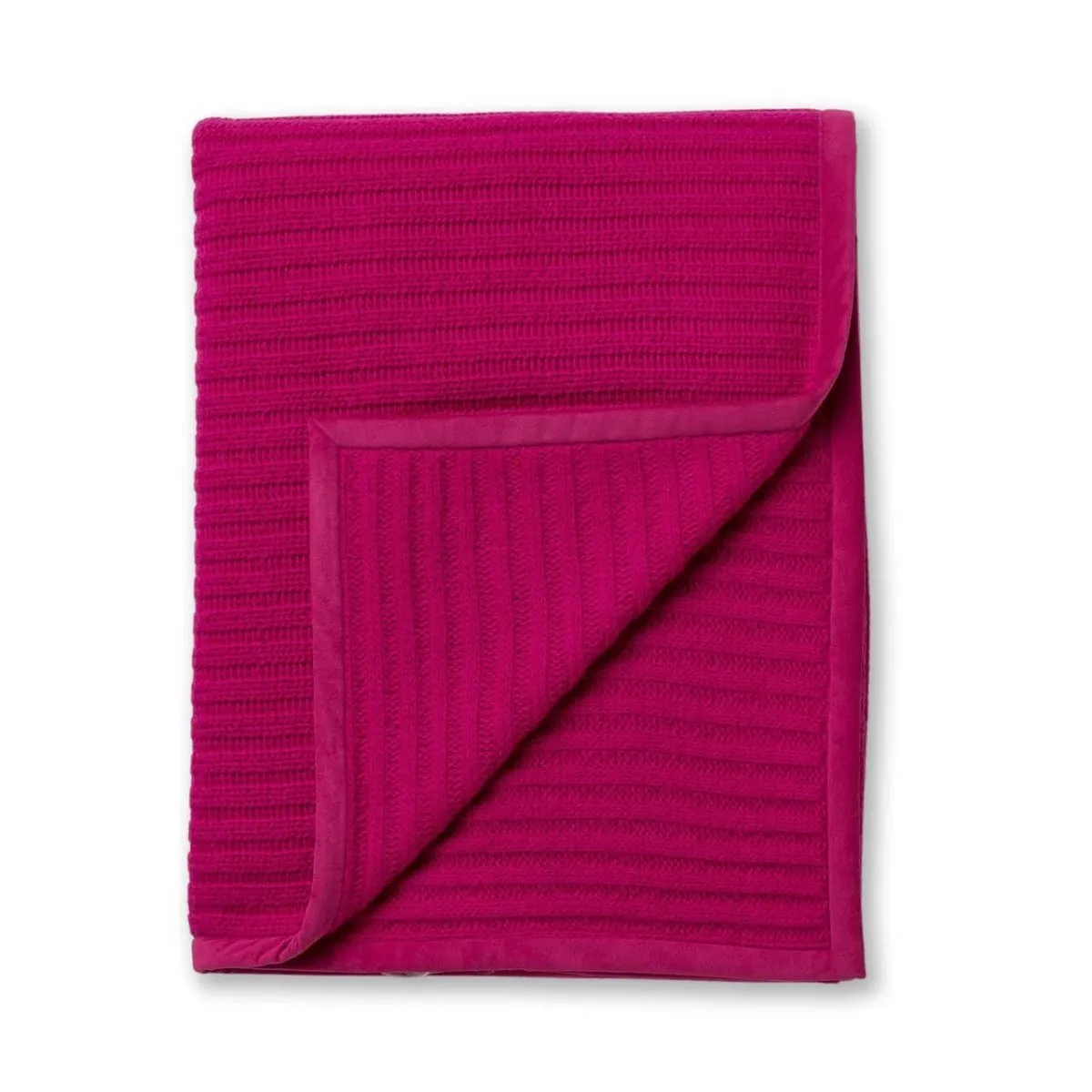 Alicia Adams Alpaca Rib Throw in Shocking Pink