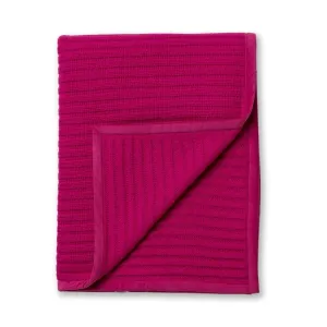 Alicia Adams Alpaca Rib Throw in Shocking Pink