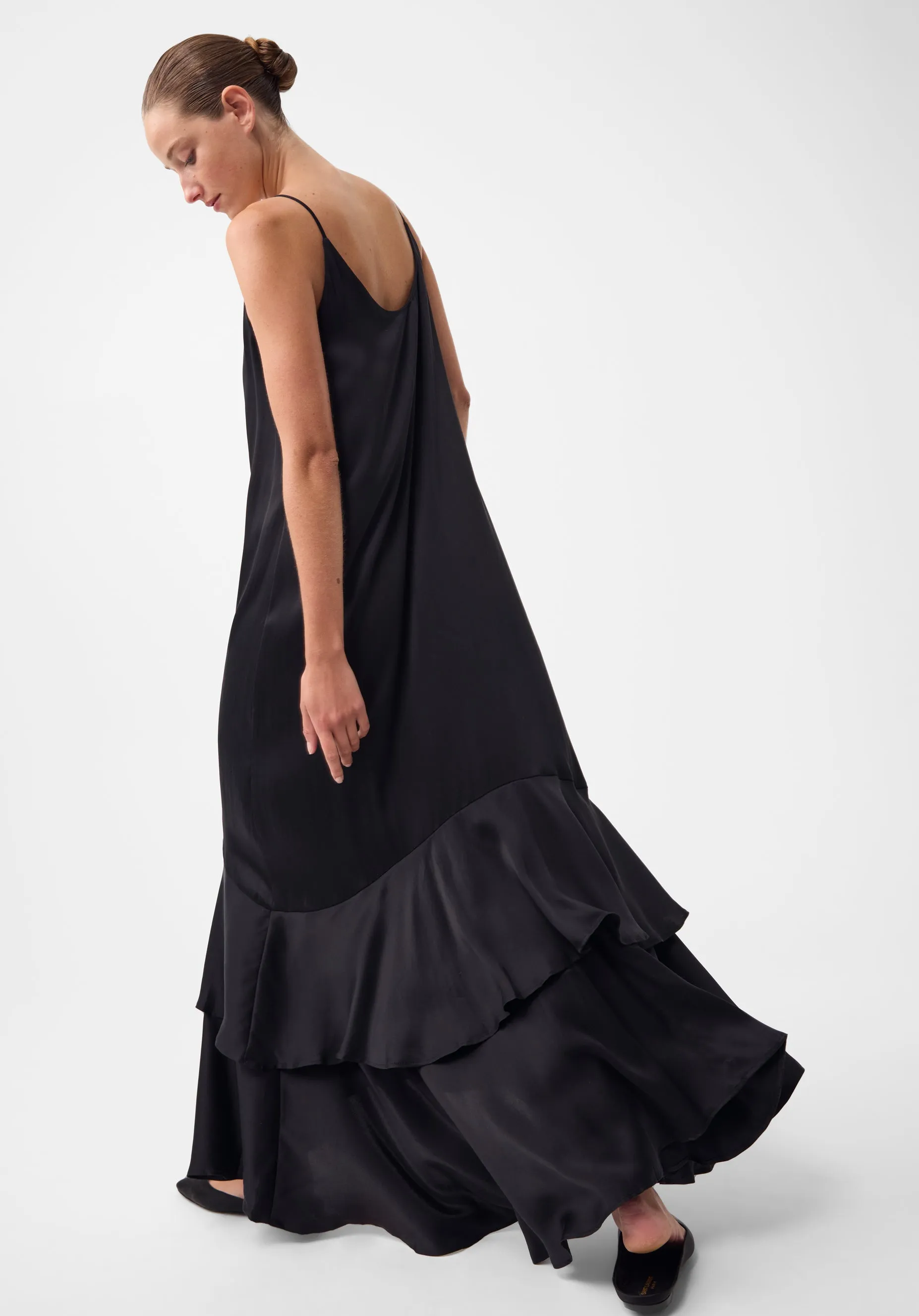 Anais Silk Maxi Dress_Black