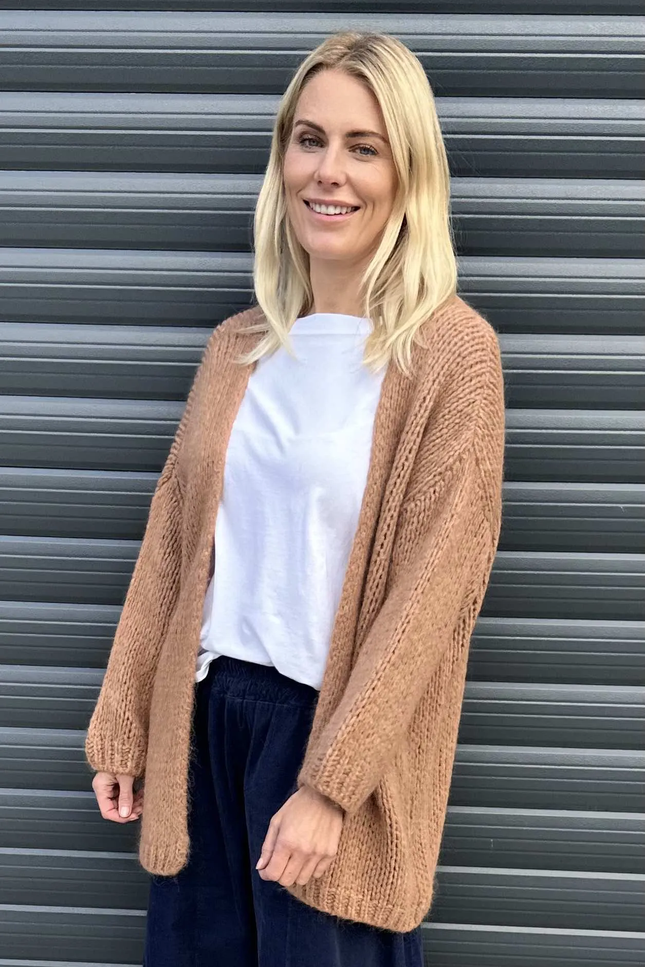 Annie Knitted Cardigan Camel