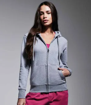 Anthem Ladies Organic Full Zip Hoodie | Grey Marl