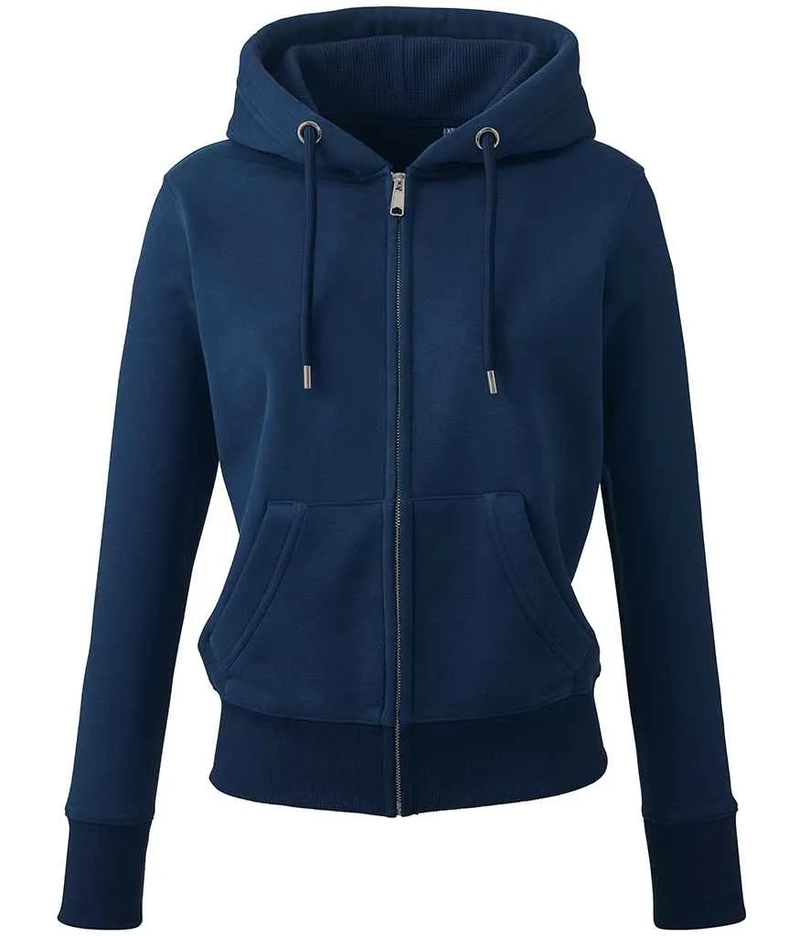 Anthem Ladies Organic Full Zip Hoodie | Navy