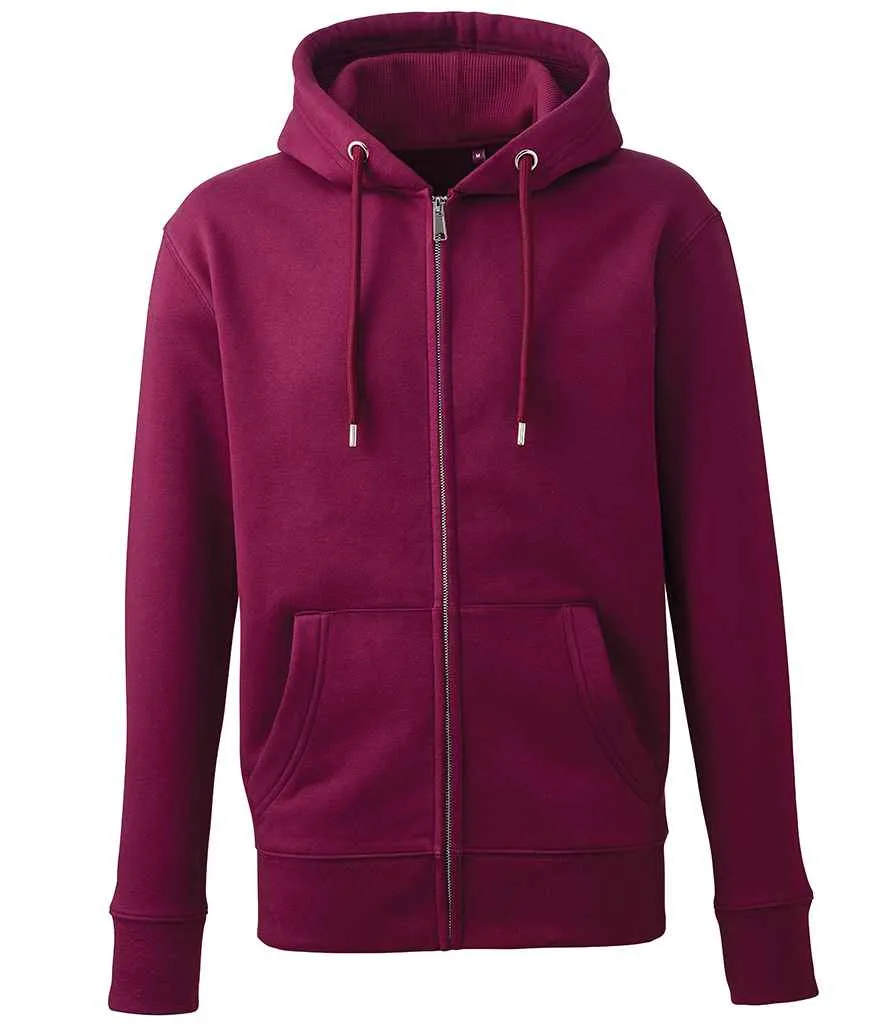 Anthem Organic Full Zip Hoodie | Burgundy