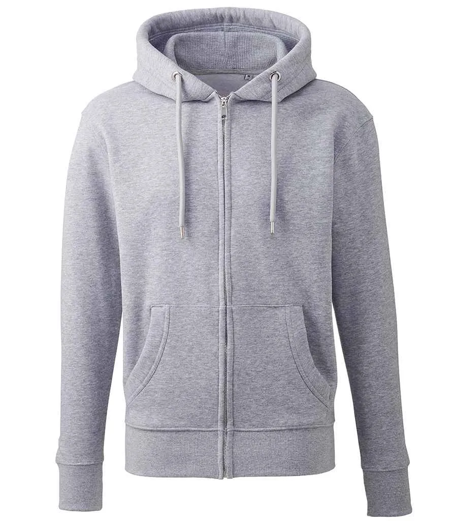 Anthem Organic Full Zip Hoodie | Grey Marl