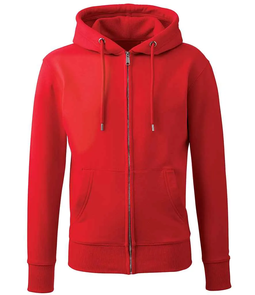 Anthem Organic Full Zip Hoodie | Red