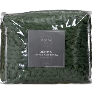 ARDOR BOUDOIR JEMMA CHUNKY THROW - OLIVE