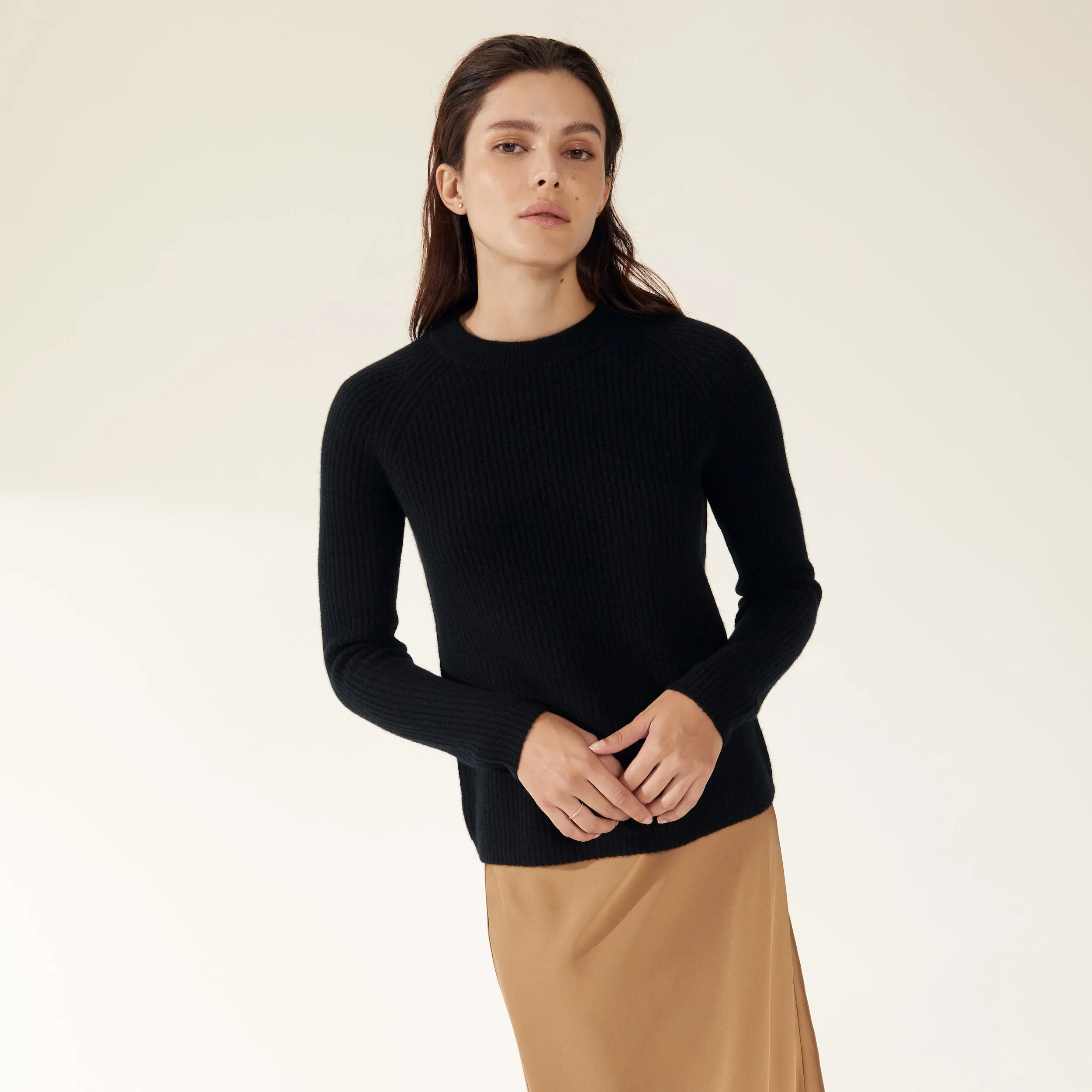 Ava Chunky Cashmere Crewneck