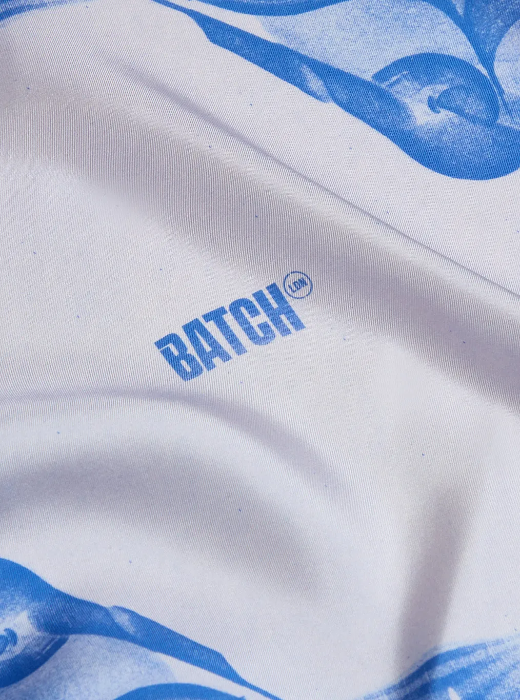 Batch Silk Scarf - Blue Fans