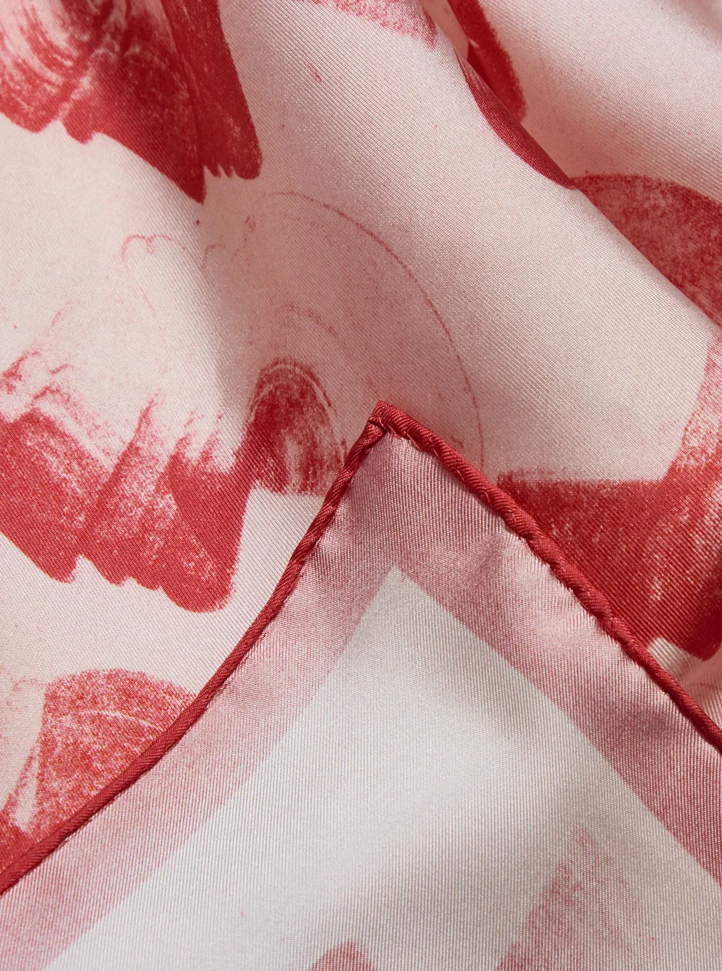 Batch Silk Scarf - Scarlet Heads