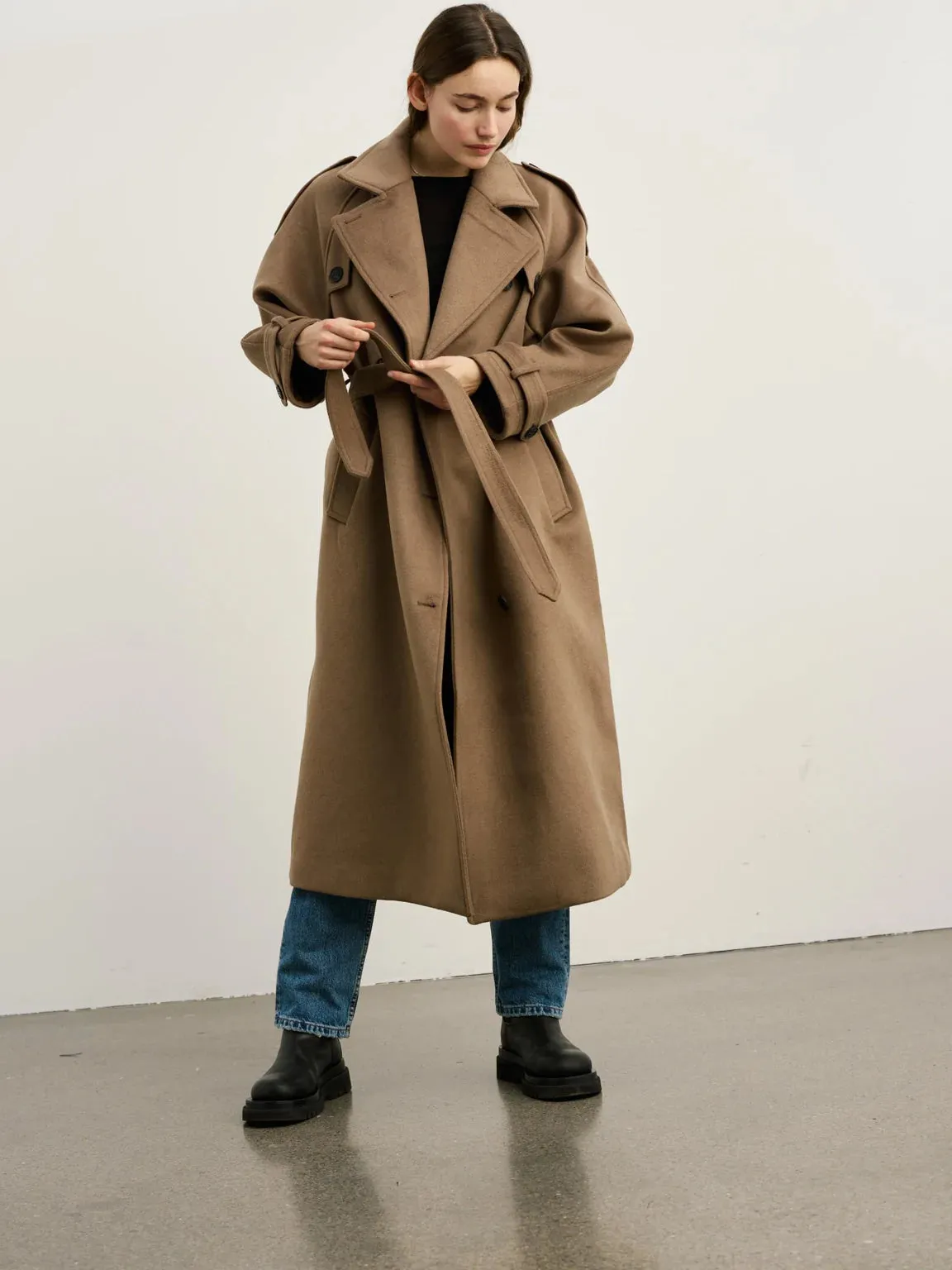 Bea Wool Coat - Brown