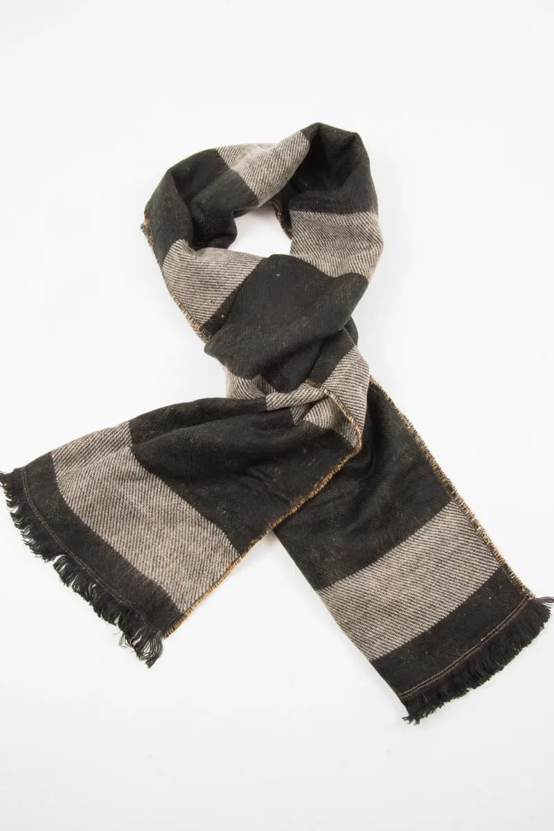 Beige Black Leopard Print Knit Scarf - Addelyn