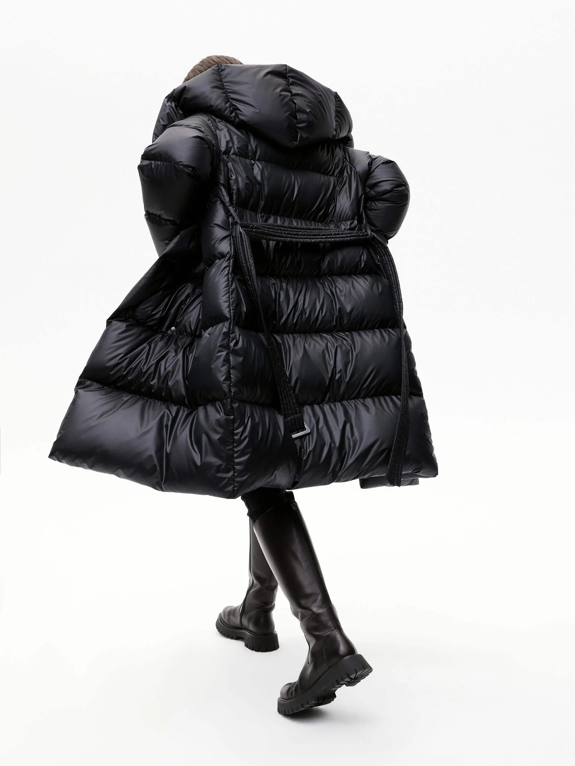 Belted Quilted Shell Down Coat