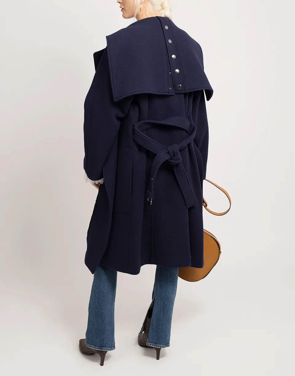 Belted Wool Wrap Coat