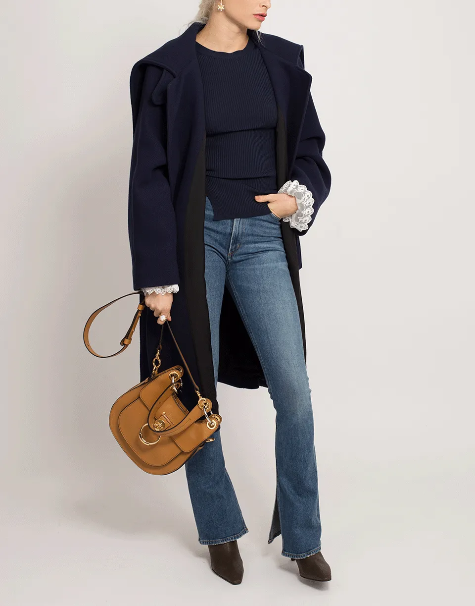 Belted Wool Wrap Coat