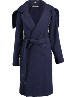 Belted Wool Wrap Coat