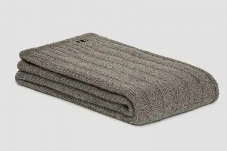 Bemboka Chunky Rib Angora & Merino Wool Throw - Pre-Shrunk