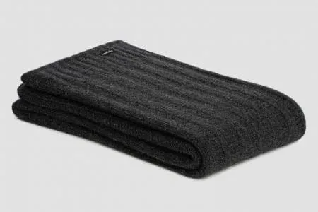 Bemboka Chunky Rib Angora & Merino Wool Throw - Pre-Shrunk