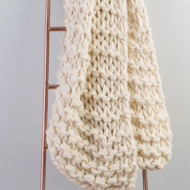 Big Garter Stitch Arm Knit Throw Pattern