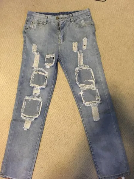 Big Holes Ripped Beggar BY Style DIY Jeans