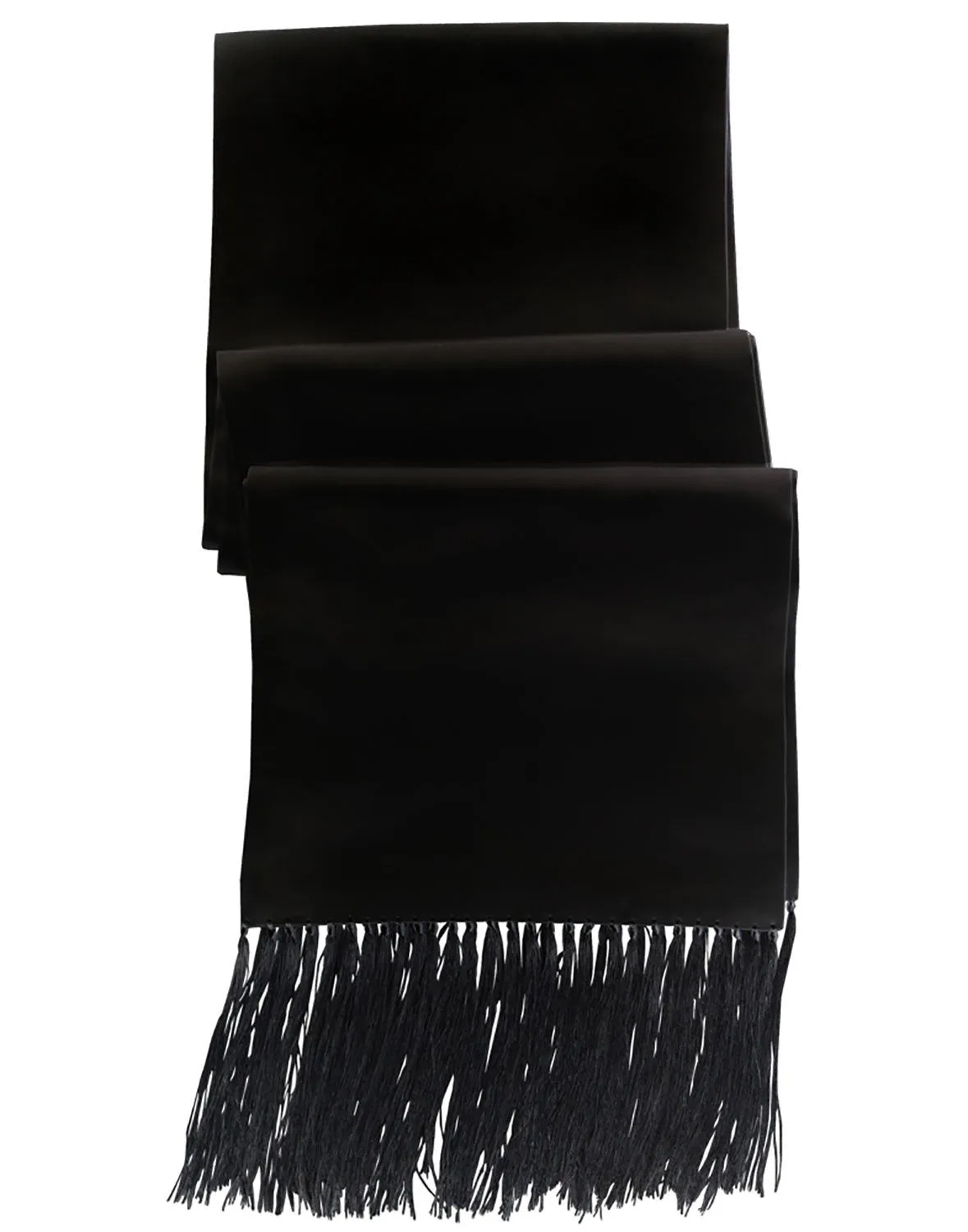 Black Luxury Satin Tuxedo Scarf