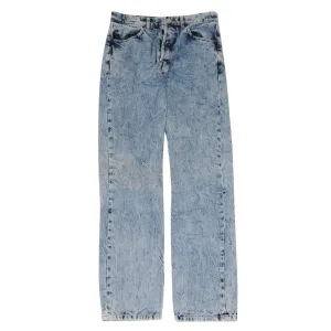 Blue Acid Wash Slim 5 Pocket Indigo Denim Jeans