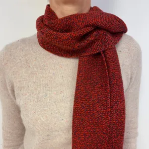 Brand New Scottish Cashmere Scarf Scarlet Hue