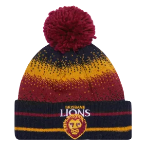 Brisbane Lions Youths Pom Pom Beanie