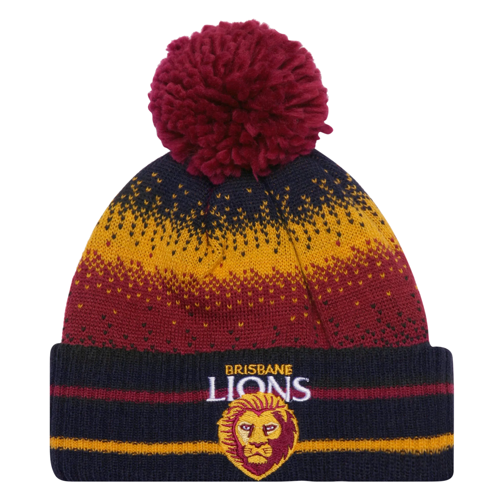 Brisbane Lions Youths Pom Pom Beanie