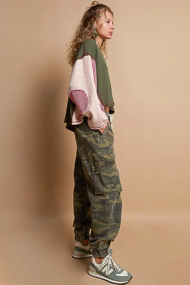 Camo Twill Jogger Pants