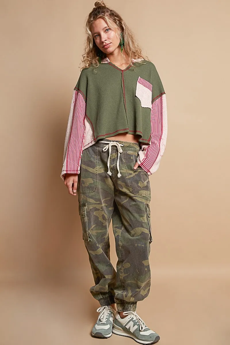 Camo Twill Jogger Pants