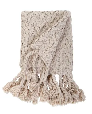 Capistrano Taupe Throw by Pom Pom at Home