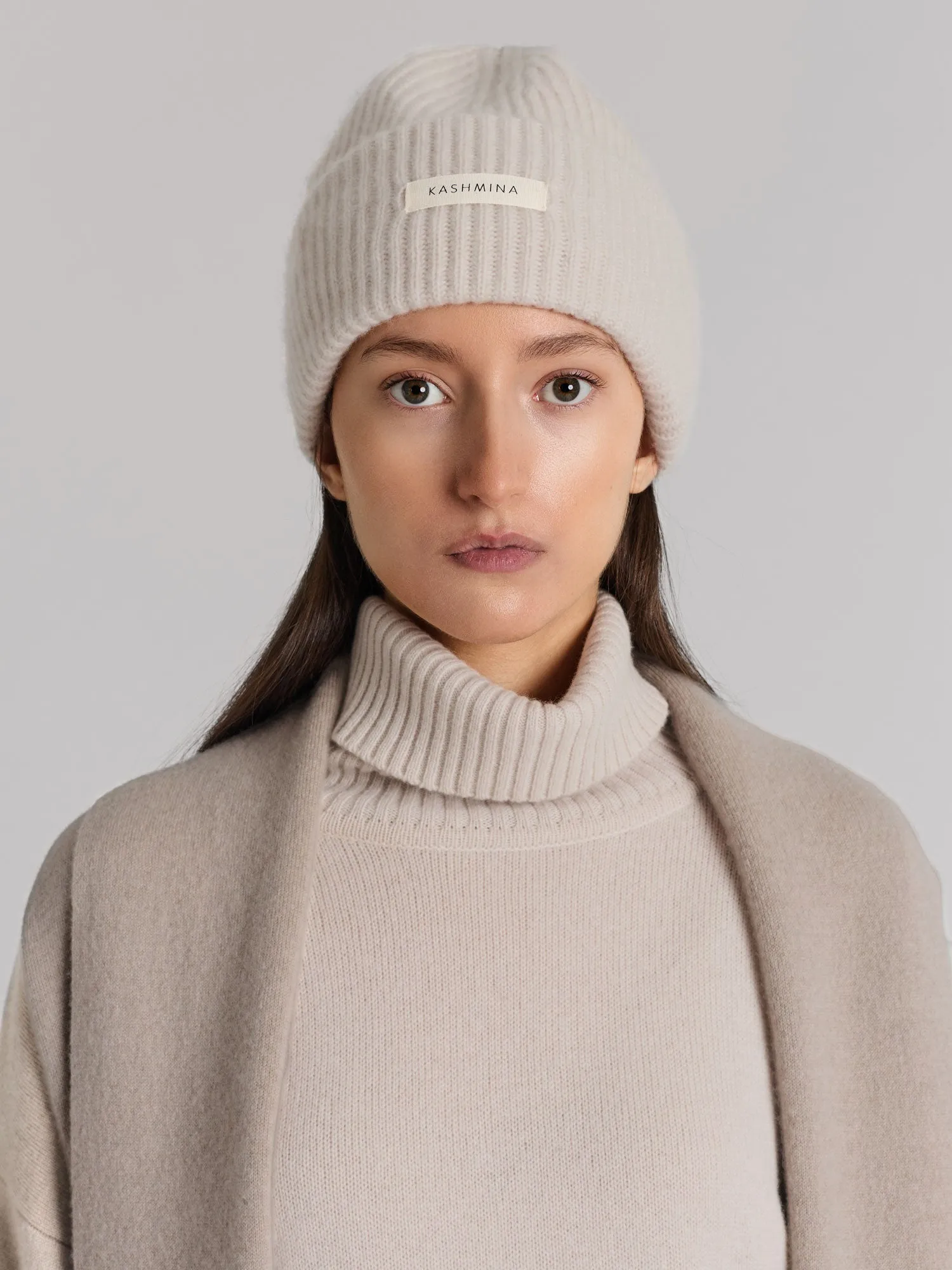 Cashmere beanie "Odny" - Cream